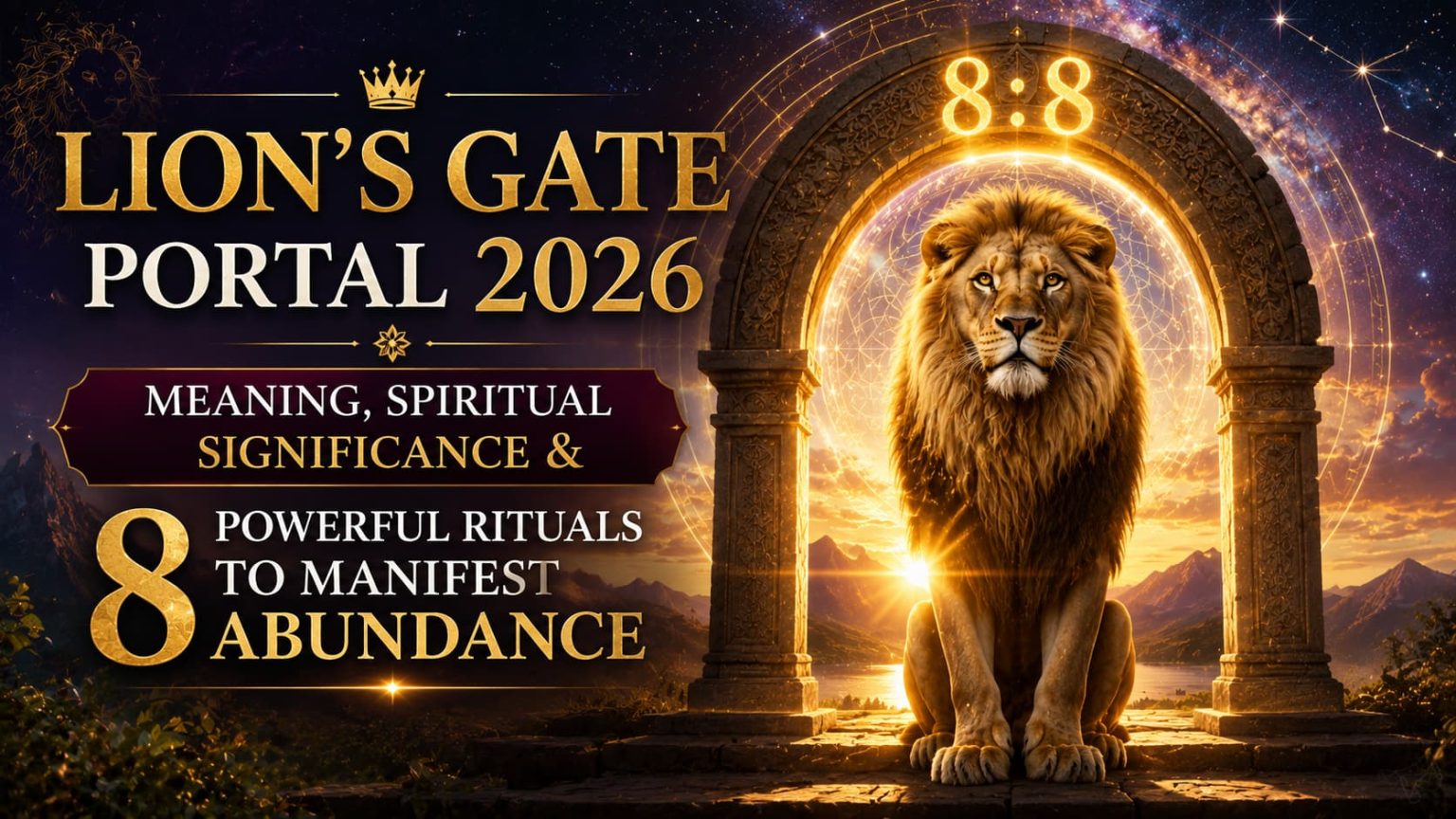 8:8 Lion's Gate Portal 2026: Meaning, Spiritual Significance & 8 ...
